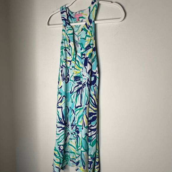 Lilly Pulitzer Green & Pool Blue Achelle Mini Dress Size XS - Picture 6 of 8